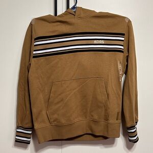 Michael Kors Tan Hoodie with Stripes
